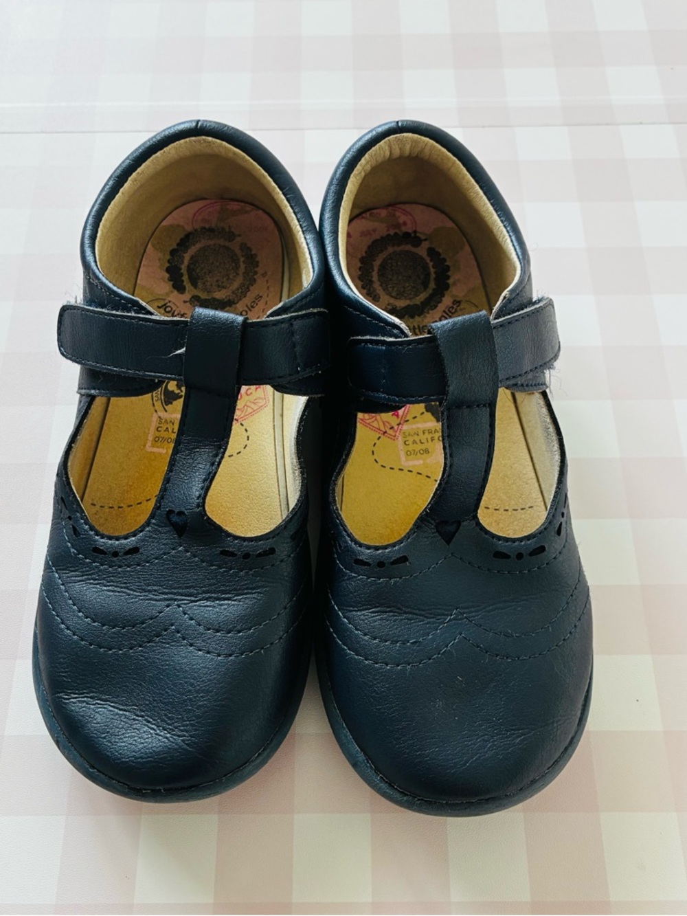 Livie & Luca Black Mary Jane T-Strap Shoes